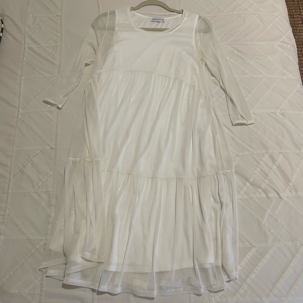 White Maternity Dress size 10